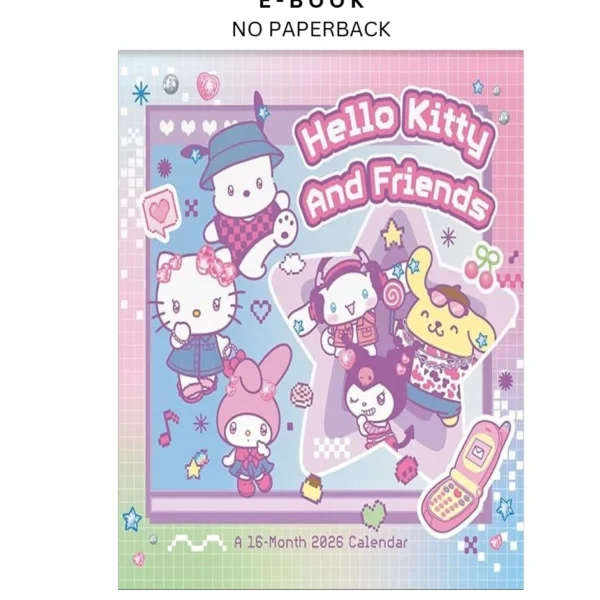 2026 Sanrio by Hello Kitty and Friends Wall Calen Ebook – Trends International | Instant Download – book cover ebook