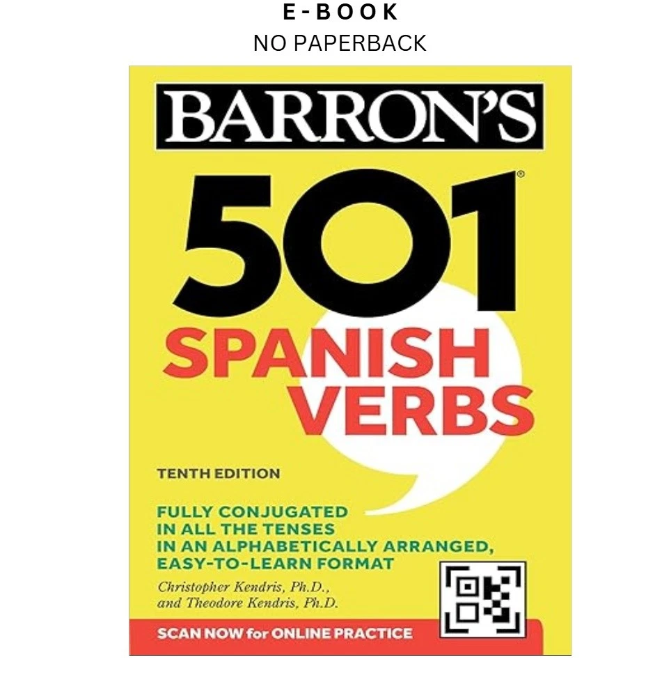 s-l1600-1611.webp 501 Spanish Verbs, Tenth Edition (Paperback or Ebook by Christopher Kendris Ph.D | Instant Download – book cover ebook