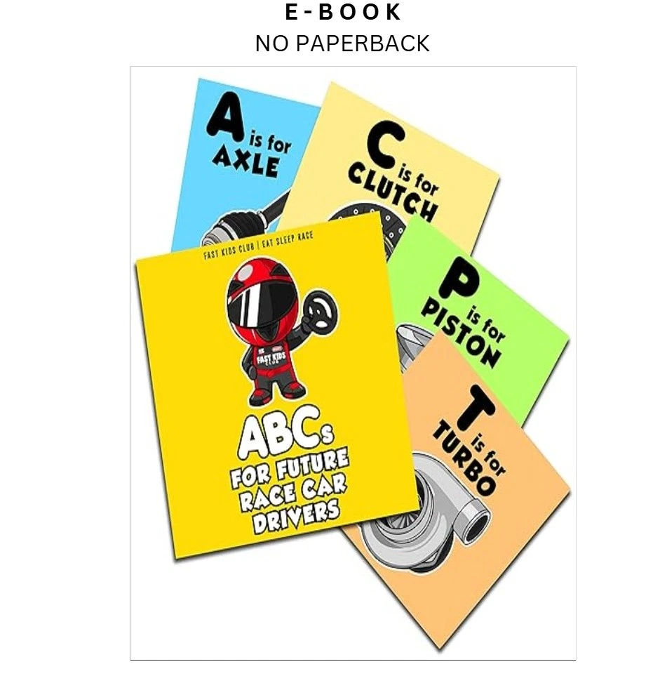 s-l1600-886.webp ABC's For Future Race Car Drivers Alphabet Book (Baby Ebook by Fast Kids Club | Instant Download – book cover ebook