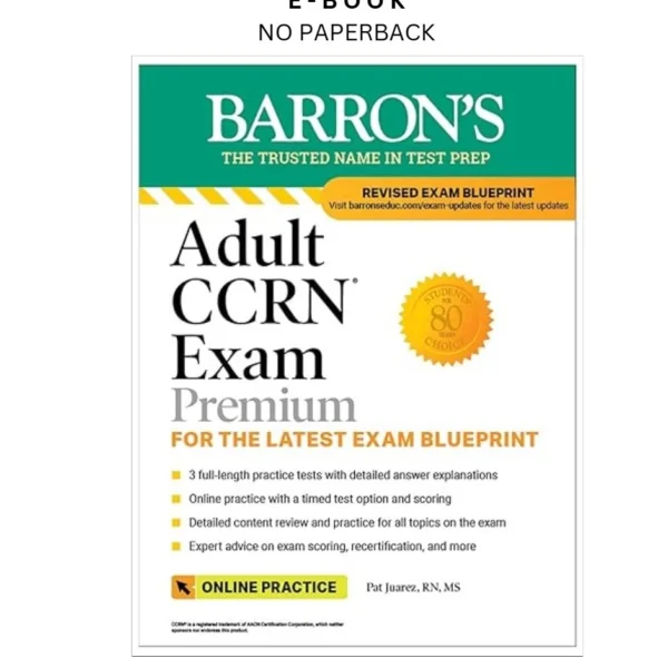 Adult CCRN Exam Premium: Study Guide for the Latest Ebook by Pat Juarez RN MS | Instant Download – book cover ebook