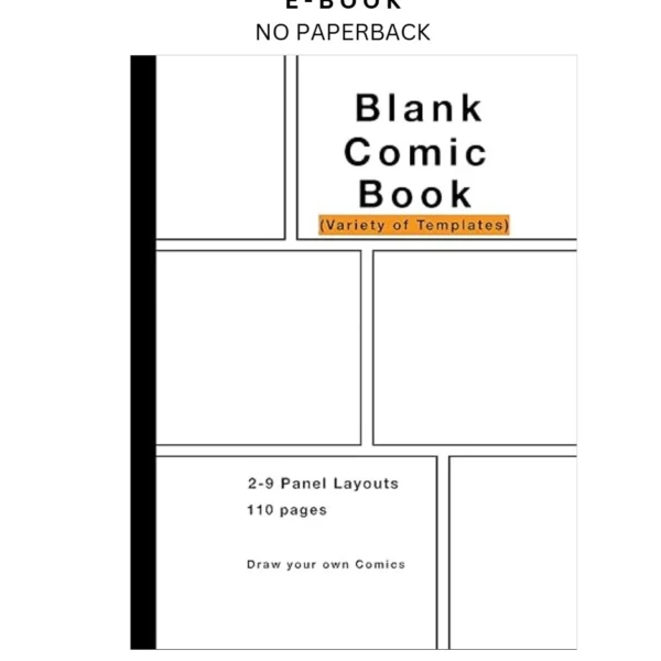 Blank Comic Book: Variety of Templates, Ebook by B Bern | Instant Download – book cover ebook