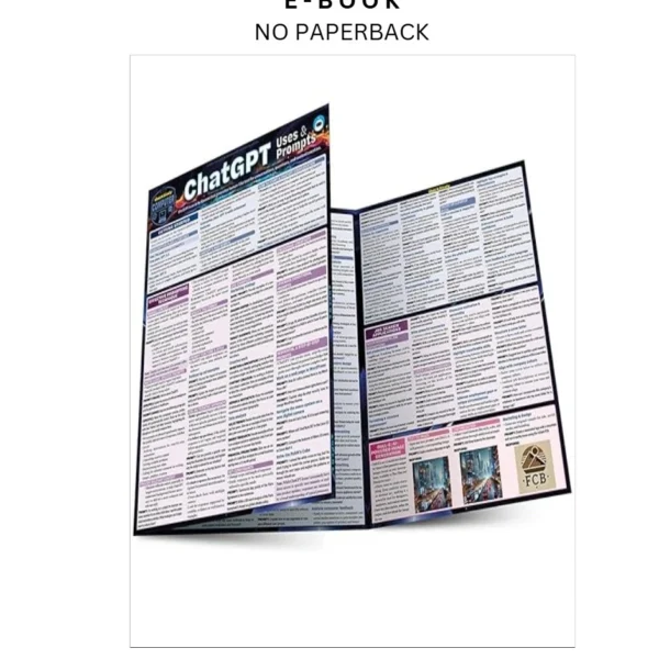 ChatGPT Uses & Prompts: a QuickStudy Laminated Reference Ebook by Frank Blackwell | Instant Download – book cover ebook