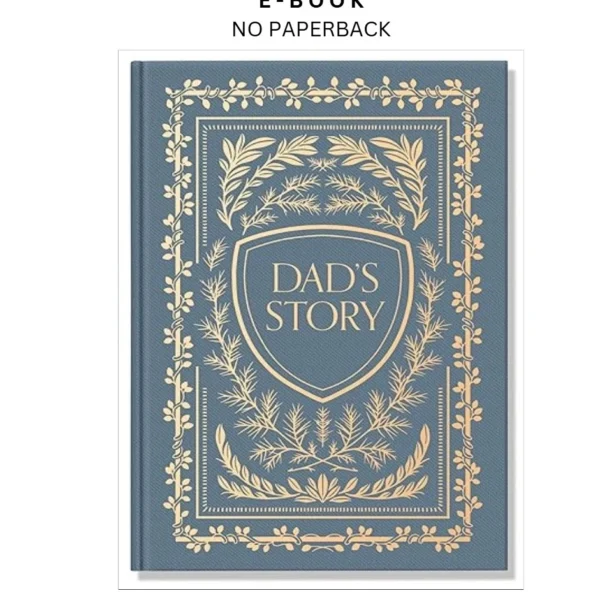 Dad's Story Journal (Linen Hardcover): A Ebook by Korie Herold | Instant Download – book cover ebook