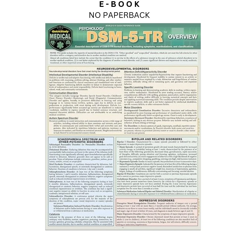 s-l1600-945.webp DSM by 5-TR Overview: a QuickStudy Laminated Reference Ebook – Rona Bernstein PsyD | Instant Download – book cover ebook