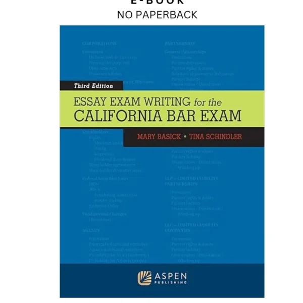 Essay Exam Writing for the California Bar Exam (Bar Revi Ebook by Mary Basick | Instant Download – book cover ebook