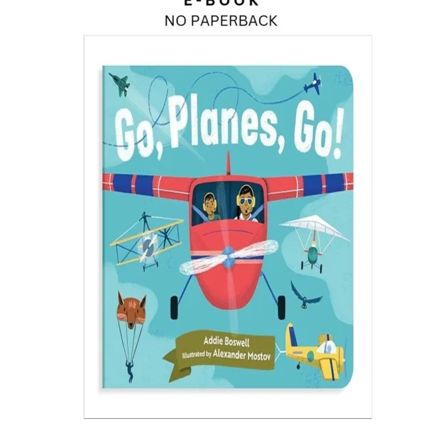 Go, Planes, Go!: A Plane Book for Toddlers 1 by 3 (Thin Ebook – Addie Boswell | Instant Download – book cover ebook