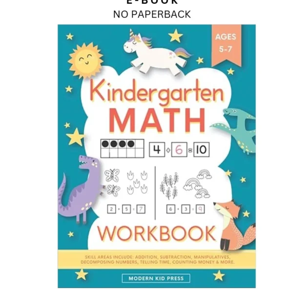 Kindergarten Math Workbook: Kindergarten and Ebook by Modern Kid Press | Instant Download – book cover ebook