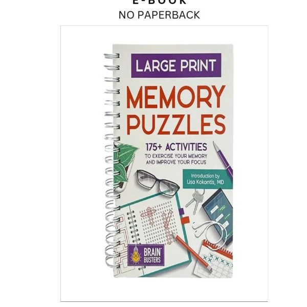 Large Print Memory Puzzles: 175+ Puzzles and Activi Ebook by Parragon Books (Author Edit | Instant Download – book cover ebook
