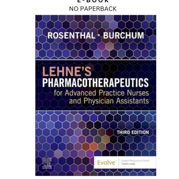 Lehne's Pharmacotherapeutics for Advanced Practi Ebook by Laura D. Rosenthal DNP RN ACNP | Instant Download – book cover ebook