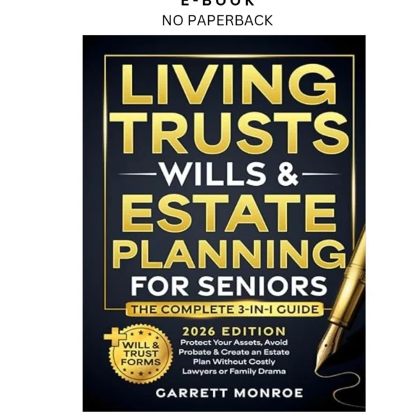 Living Trusts, Wills & Estate Planning for Seniors by Th Ebook – Garrett Monroe | Instant Download – book cover ebook
