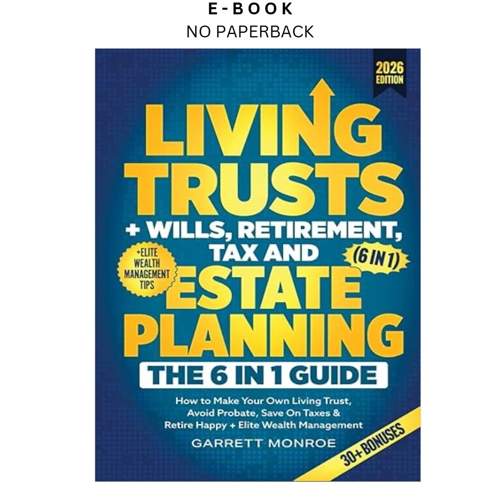 s-l1600-483.webp Living Trusts + Wills, Retirement, Tax & Estat Ebook by Garrett Monroe | Instant Download – book cover ebook