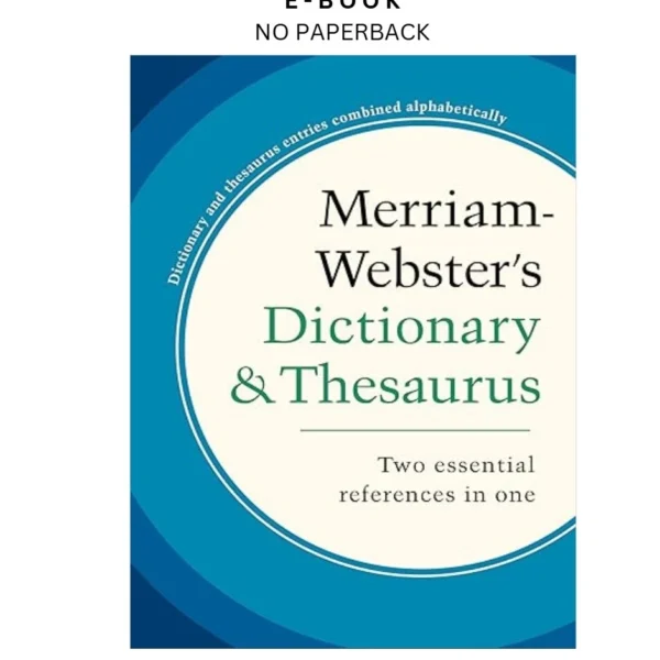 Merriam by Webster's Dictionary and Thesaurus, Ebook – Merriam-Webster (Editor) | Instant Download – book cover ebook