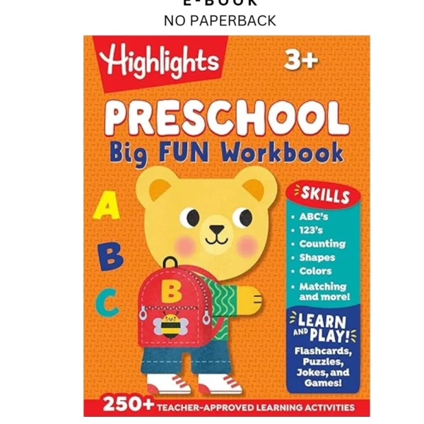 Preschool Big Fun Workbook: 256 by Page Preschool Learning Work Ebook – Highlights Learnin | Instant Download – book cover ebook