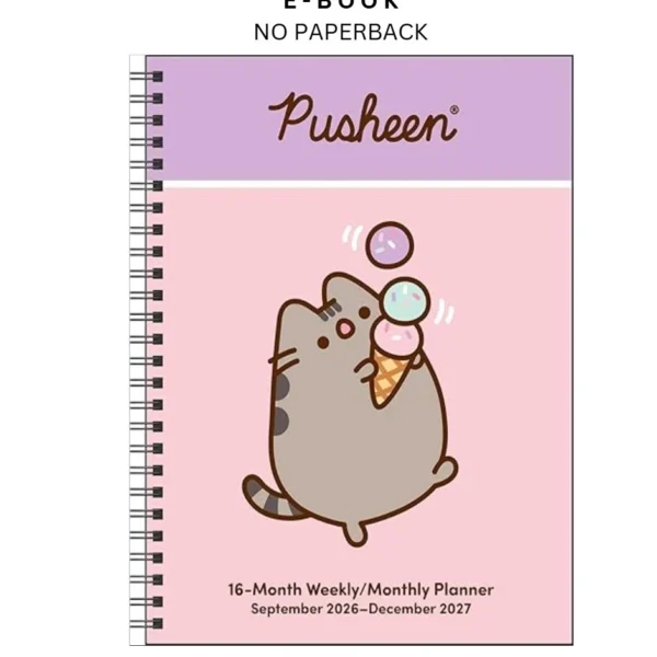 Pusheen 16 by Month 2026-2027 Weekly/Monthly P Ebook – Claire Belton | Instant Download – book cover ebook