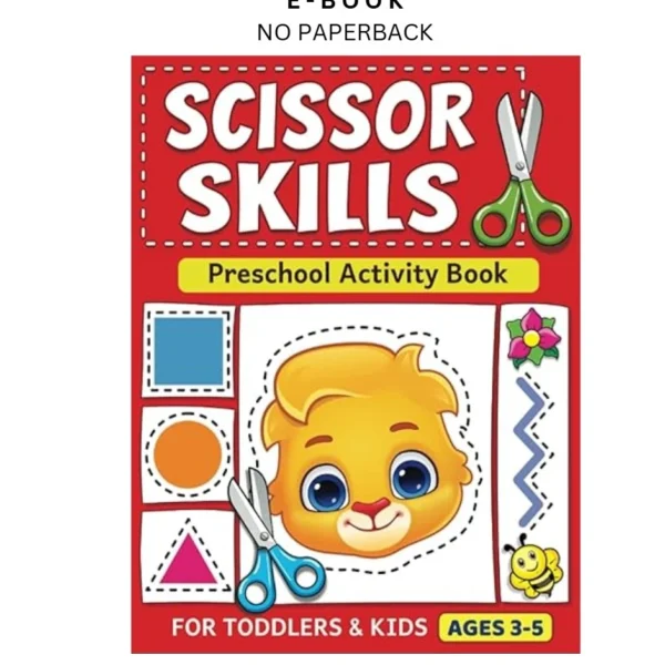 Scissor Skills Preschool Activity Book: Learn to Cut Lines Ebook – Lucas & Friends by R | Instant Download – book cover ebook