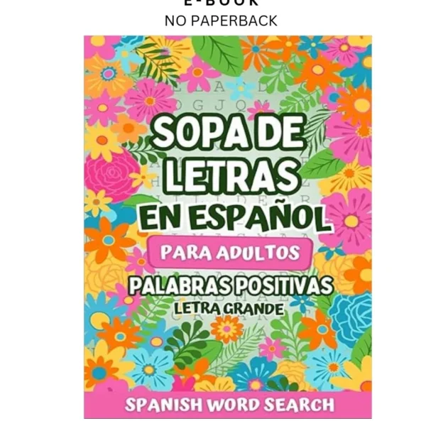 Sopa de Letras en Español para Adultos L Ebook by Deepuzzle Press | Instant Download – book cover ebook