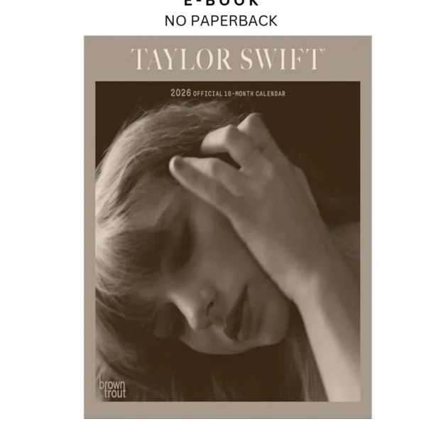 Taylor Swift OFFICIAL 2026 7 x 14 Inch (Hanging) Month Ebook by BrownTrout | Instant Download – book cover ebook