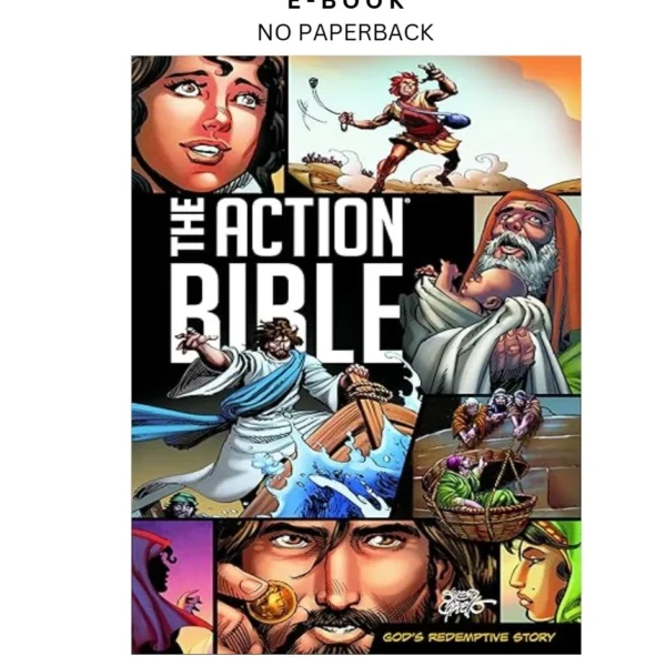 The Action Bible: God's Redemptive Story (Action Bible Ebook by Sergio Cariello (Illustr | Instant Download – book cover ebook
