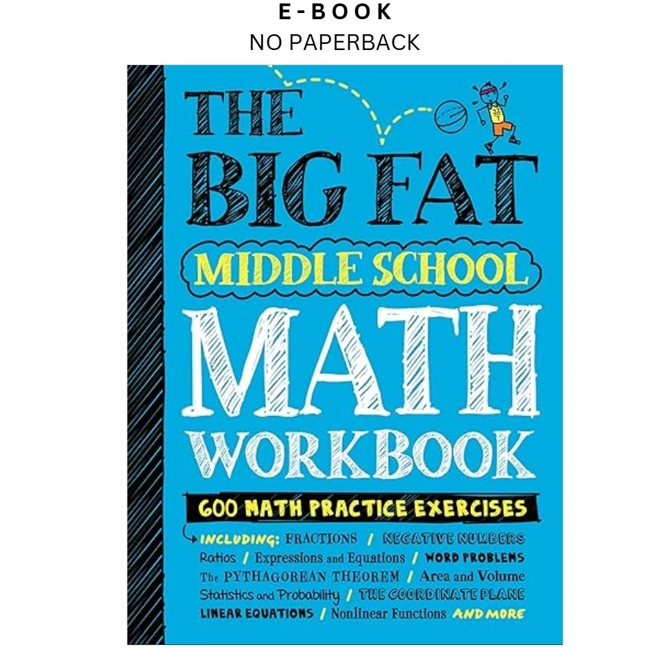 s-l1600-585.webp The Big Fat Middle School Math Workbook: 600 Math Practic Ebook by Workman Publishing | Instant Download – book cover ebook