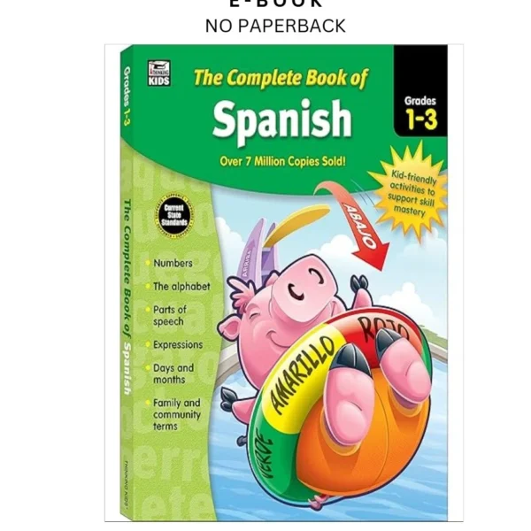 The Complete Book of Spanish Workbook, 1st, 2n Ebook by Thinking Kids | Instant Download – book cover ebook
