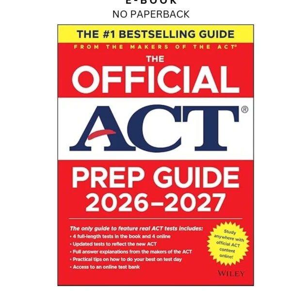The Official ACT Prep Guide 2026 by 2027: Boo Ebook – ACT | Instant Download – book cover ebook