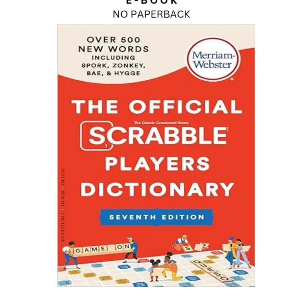 The Official SCRABBLE Players Dictionary, 7th Ed., Newest Ebook by Merriam-Webster (Edit | Instant Download – book cover ebook