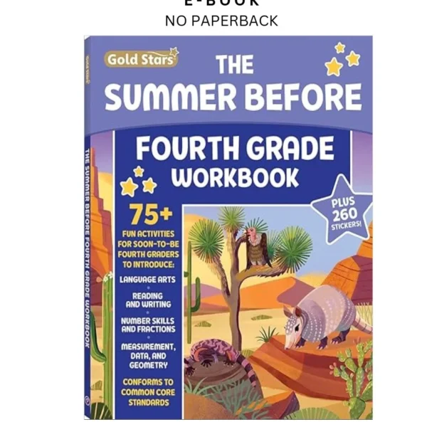 The Summer Before Fourth Grade Workbook: Brid Ebook by Gold Stars | Instant Download – book cover ebook