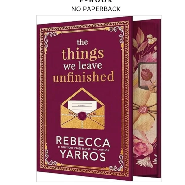The Things We Leave Unfinished Ebook by Rebecca Yarros | Instant Download – book cover ebook