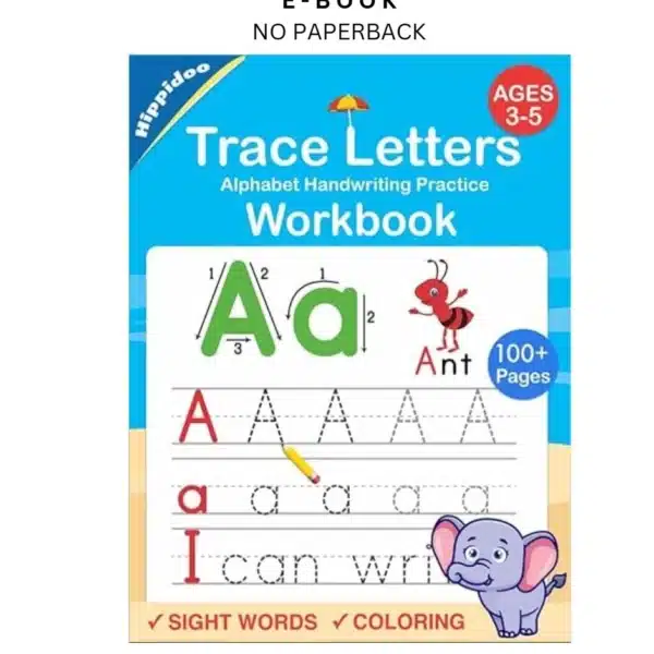 Trace Letters: Alphabet Handwriting Practice Ebook by Sujatha Lalgudi | Instant Download – book cover ebook