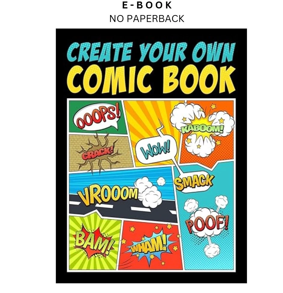 create-your-own-comic-book-ebook-papeterie-bleu-instant-download.webp Create Your Own Comic Book Ebook – Papeterie Bleu | Instant Download